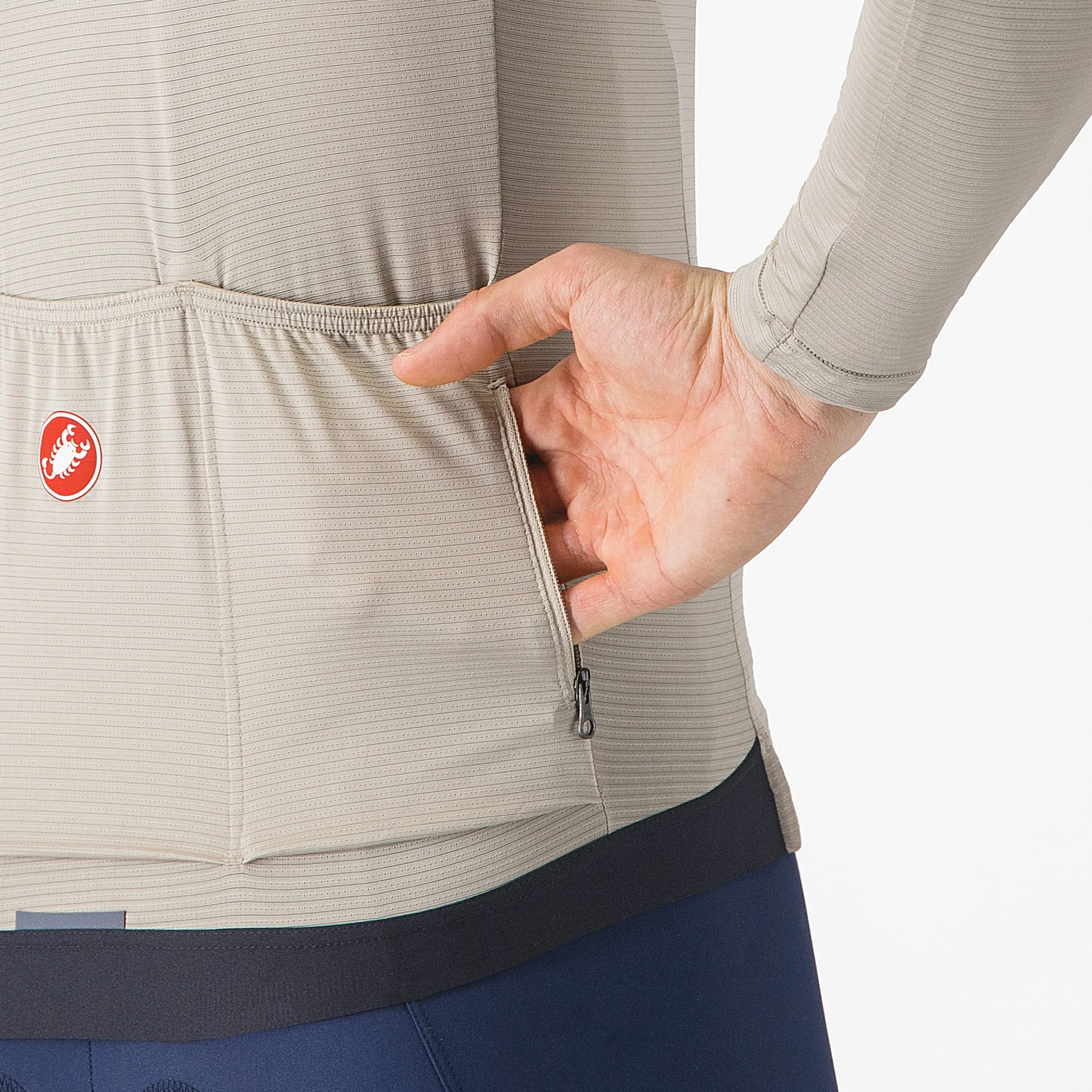 Maglia maniche lunghe Castelli Espresso - Beige