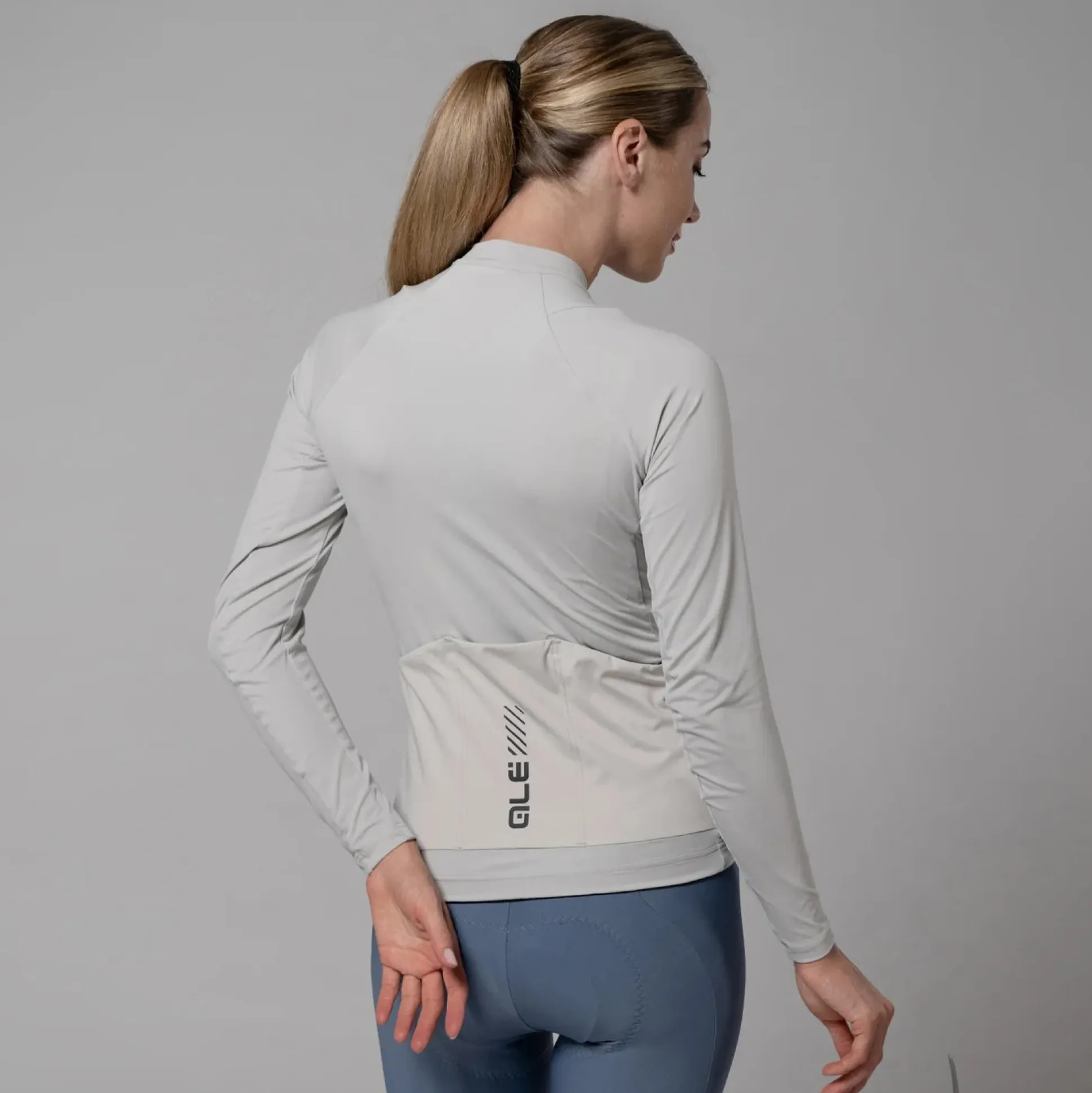 Maglia maniche lunghe donna Ale Pragma Color block - Grigio