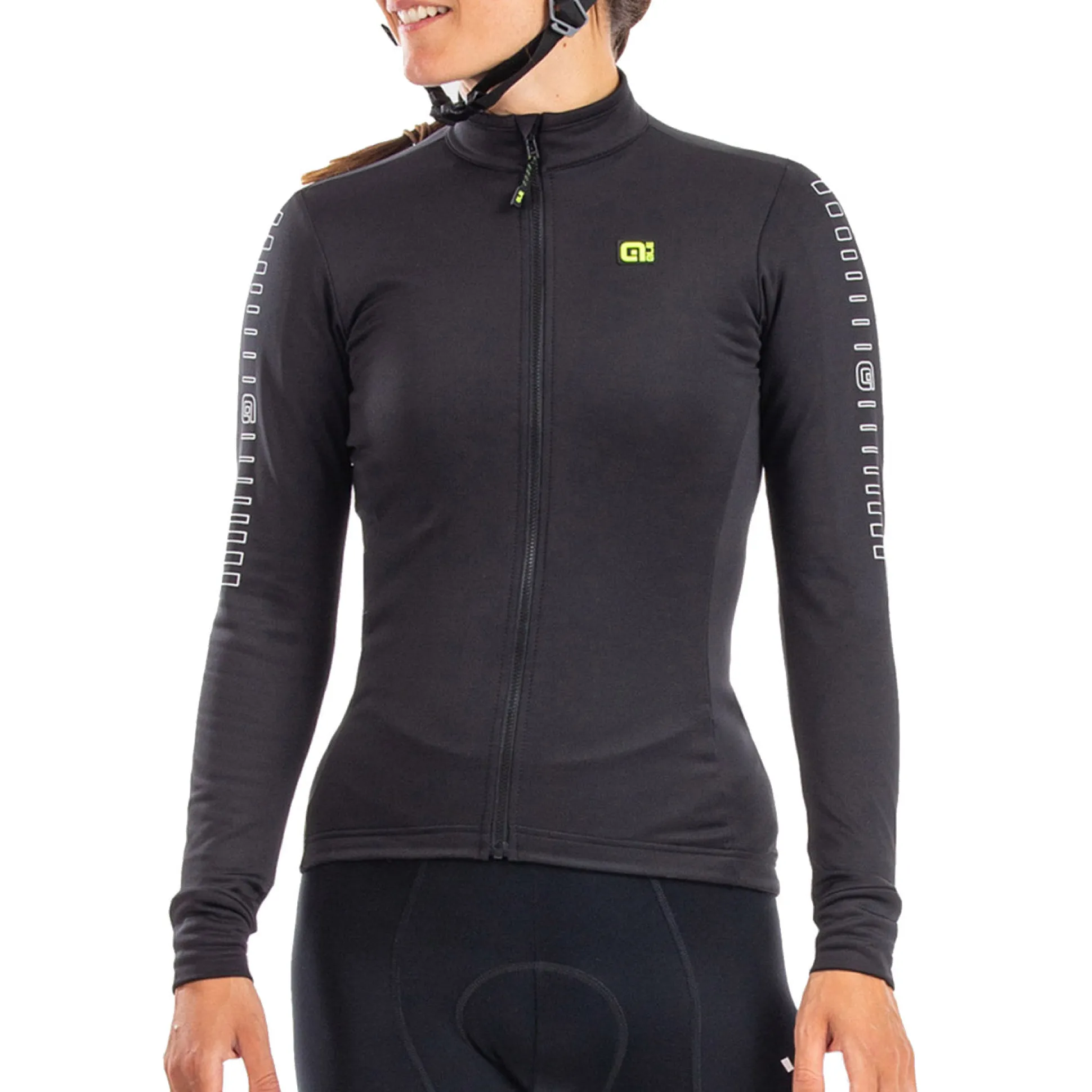 Maglia maniche lunghe donna Ale Solid Fondo - Nero
