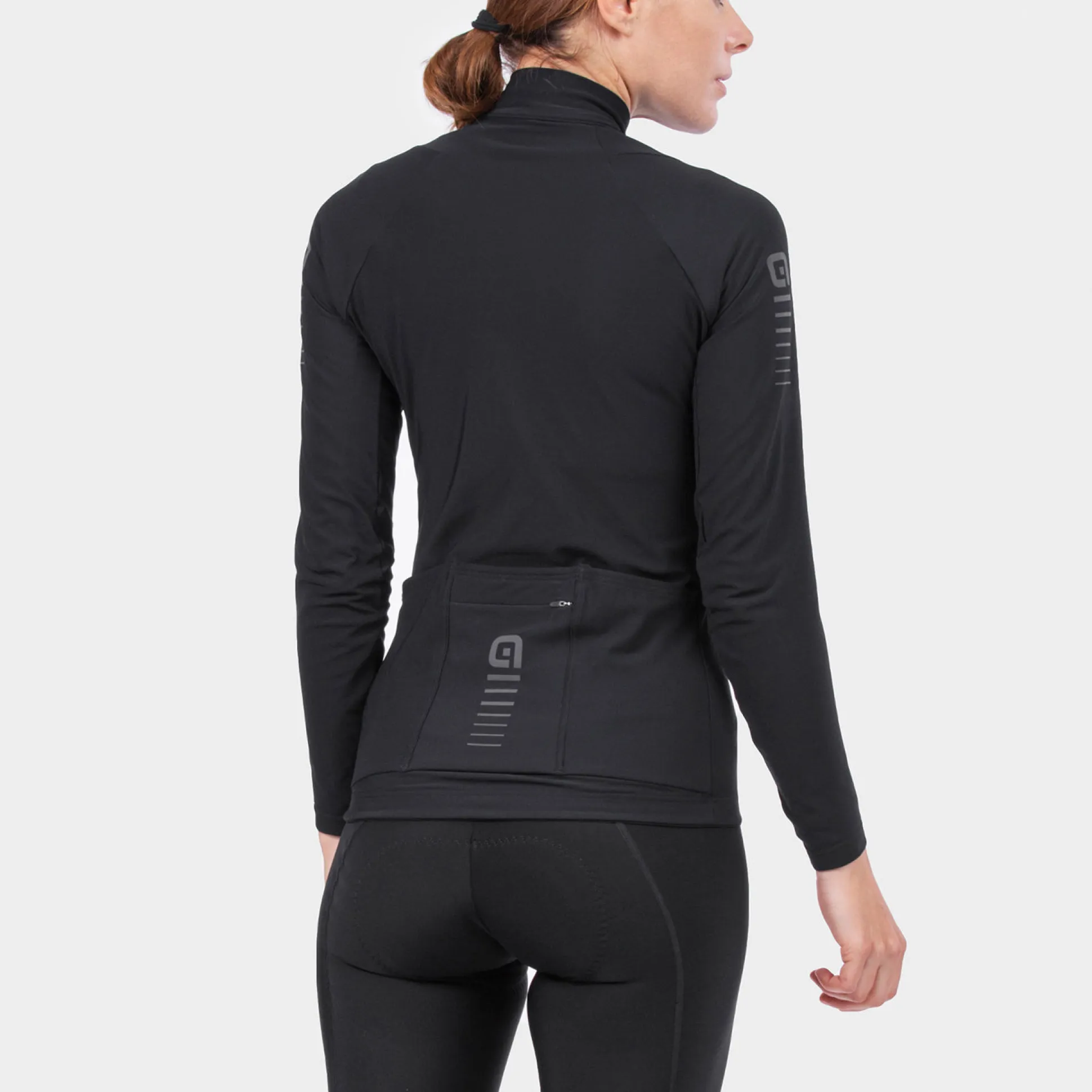 Maglia maniche lunghe donna Ale R-EV1 Warm Race - Nero