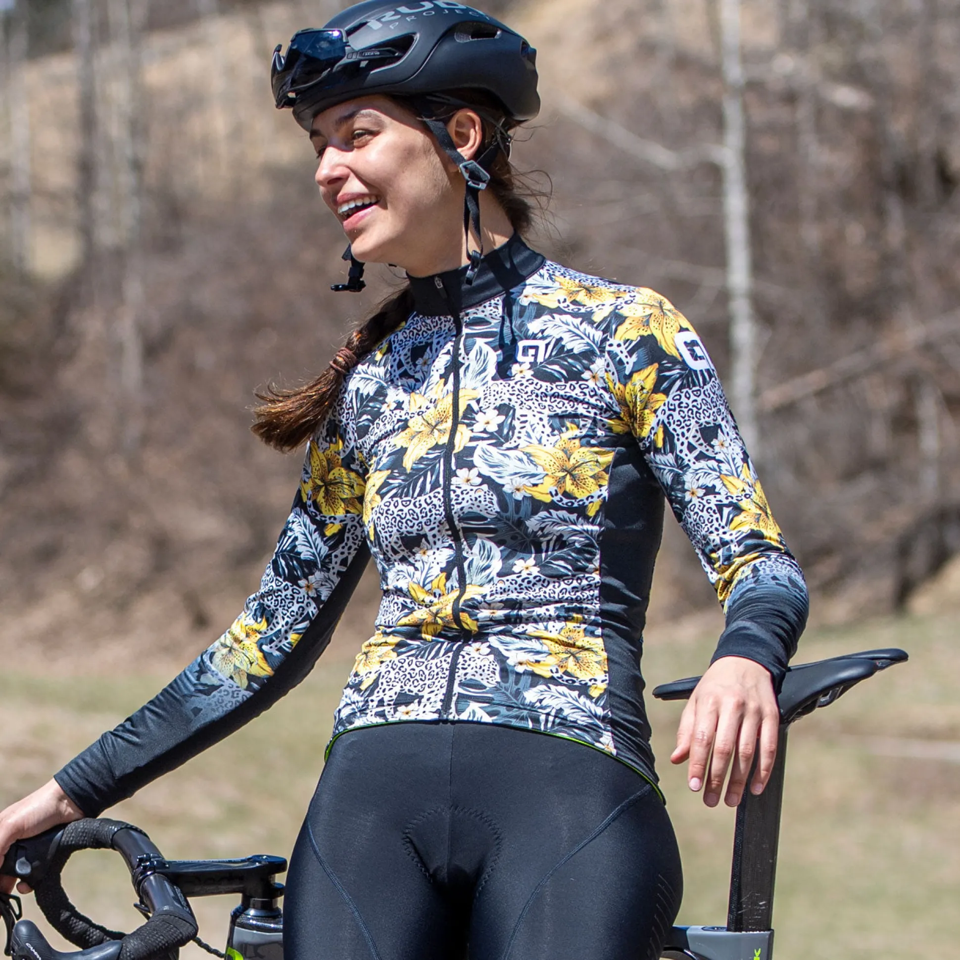 Maglia maniche lunghe donna Ale PRR Hibiscus - Giallo