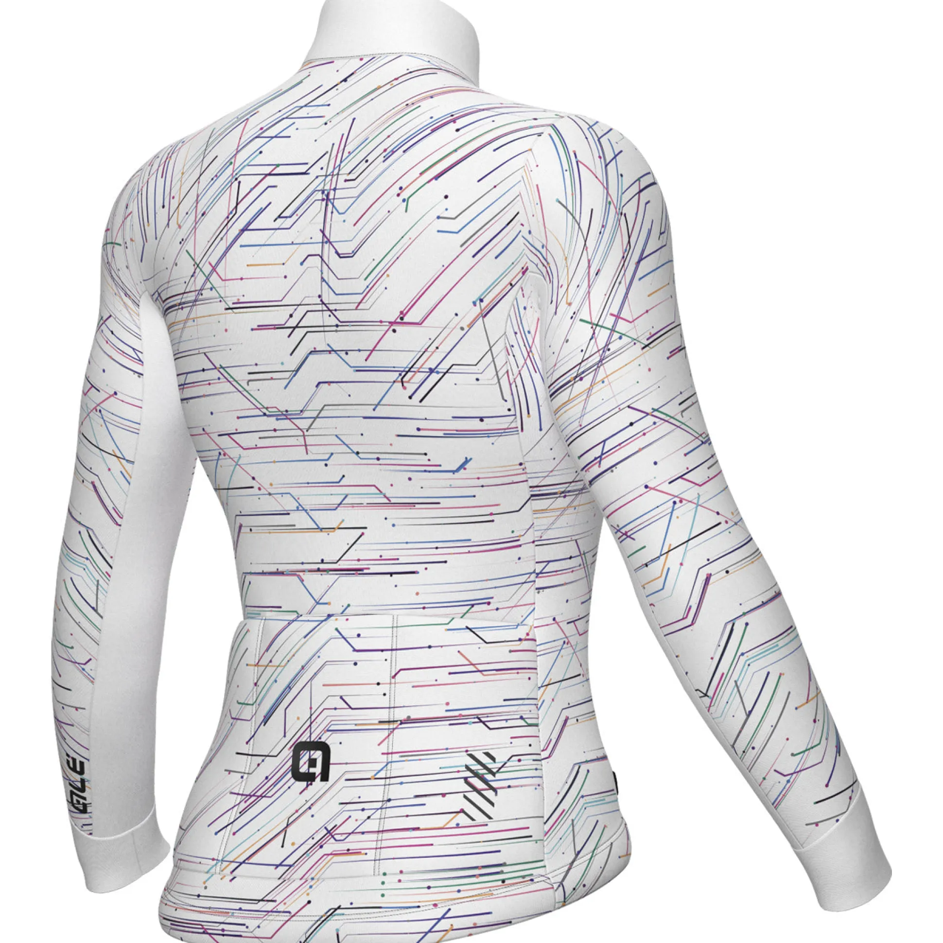 Maglia maniche lunghe donna Ale PR-E Byte - Bianco