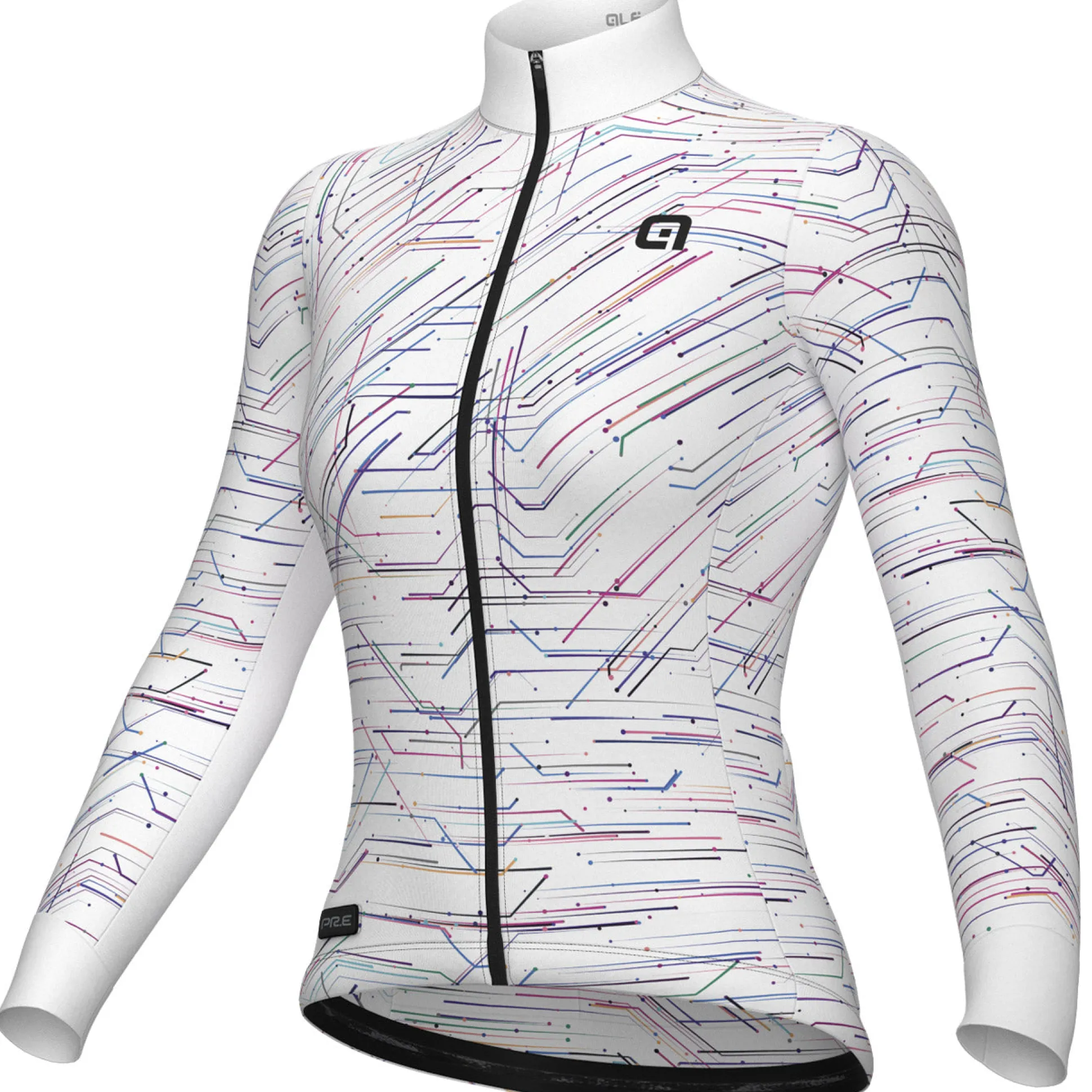 Maglia maniche lunghe donna Ale PR-E Byte - Bianco