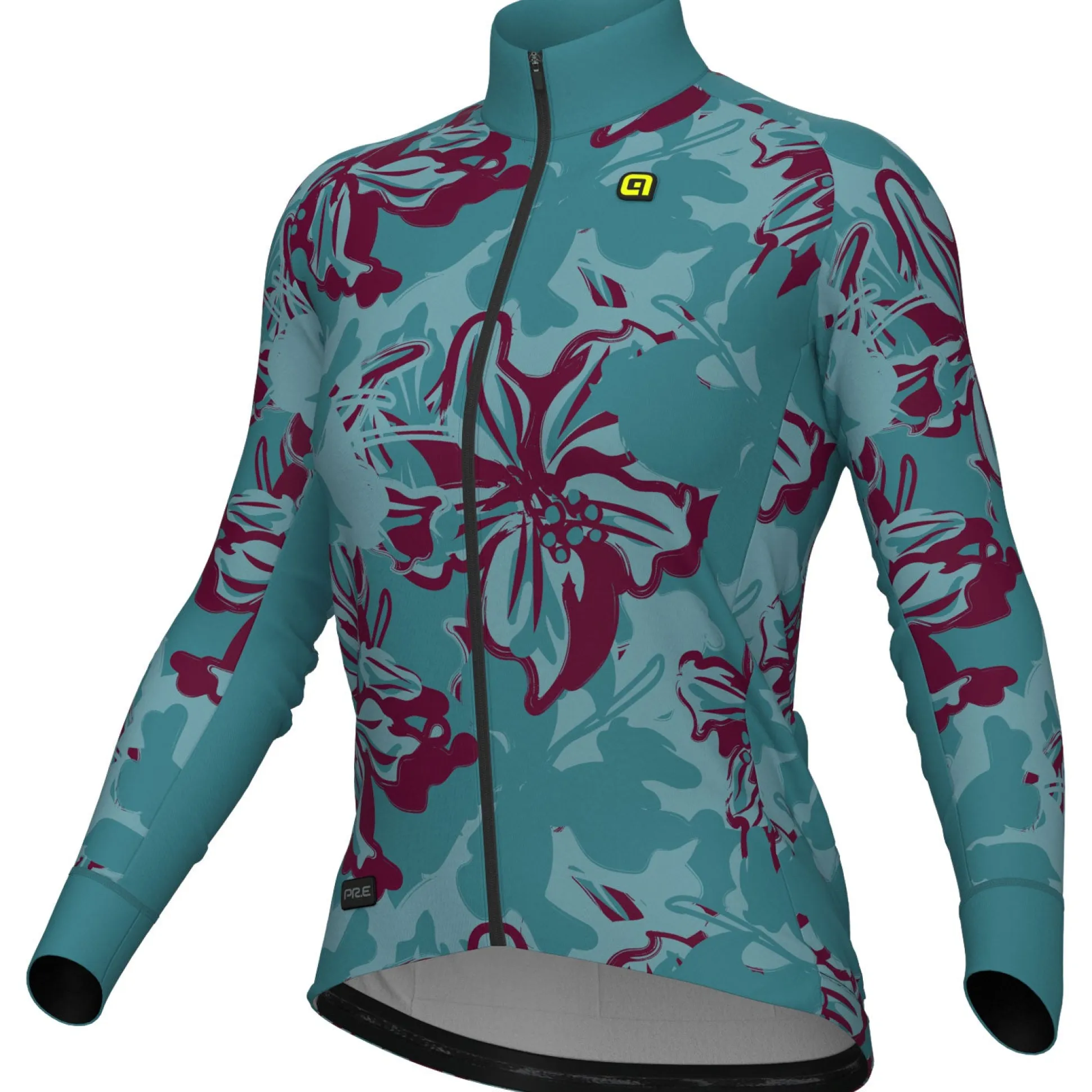 Maglia maniche lunghe donna Ale PR-E Flower - Verde acqua