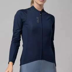 Maglia maniche lunghe donna Ale Pragma Color Block - Blu scuro