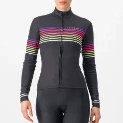 Maglia maniche lunghe donna Castelli Ottanta - Nero