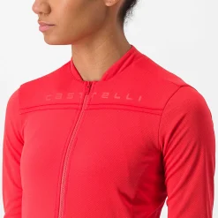Maglia maniche lunghe donna Castelli Anima 4 - Rosso