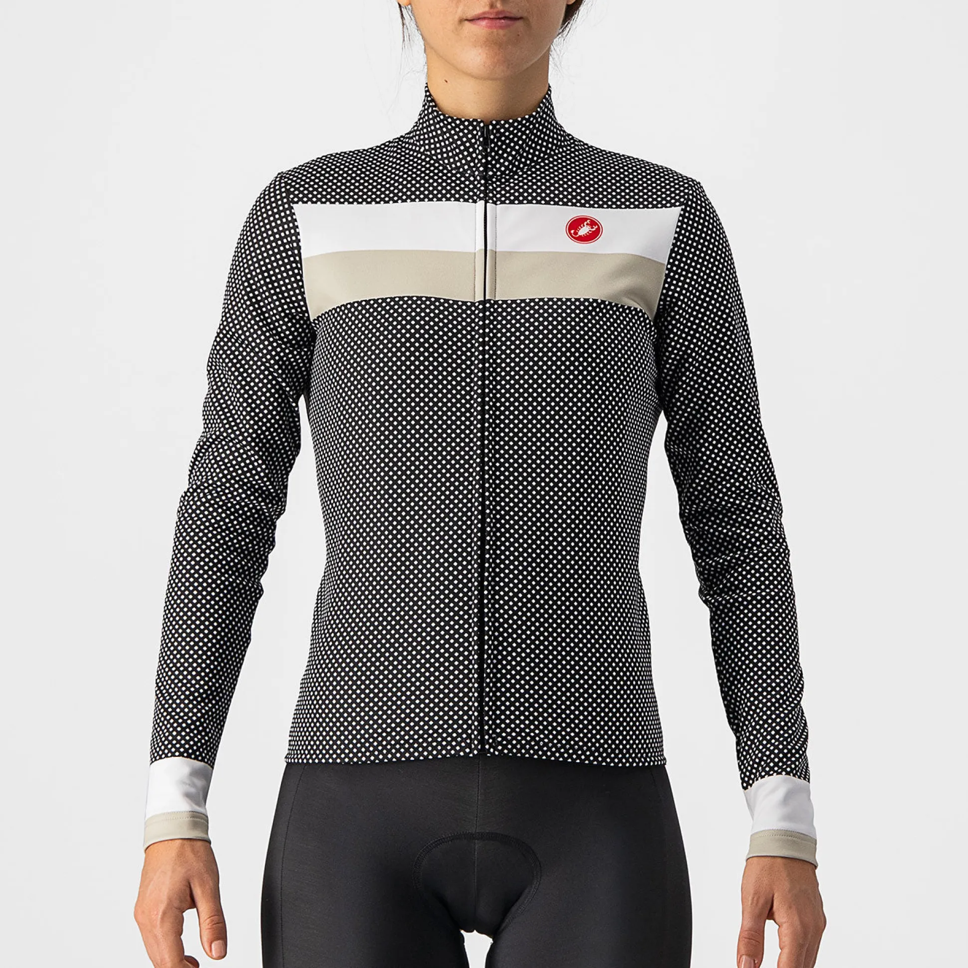 Maglia maniche lunghe donna Castelli Volare - Nero