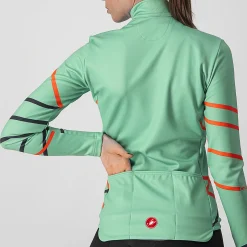 Maglia maniche lunghe donna Castelli Diagonal - Verde Acqua