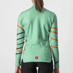Maglia maniche lunghe donna Castelli Diagonal - Verde Acqua