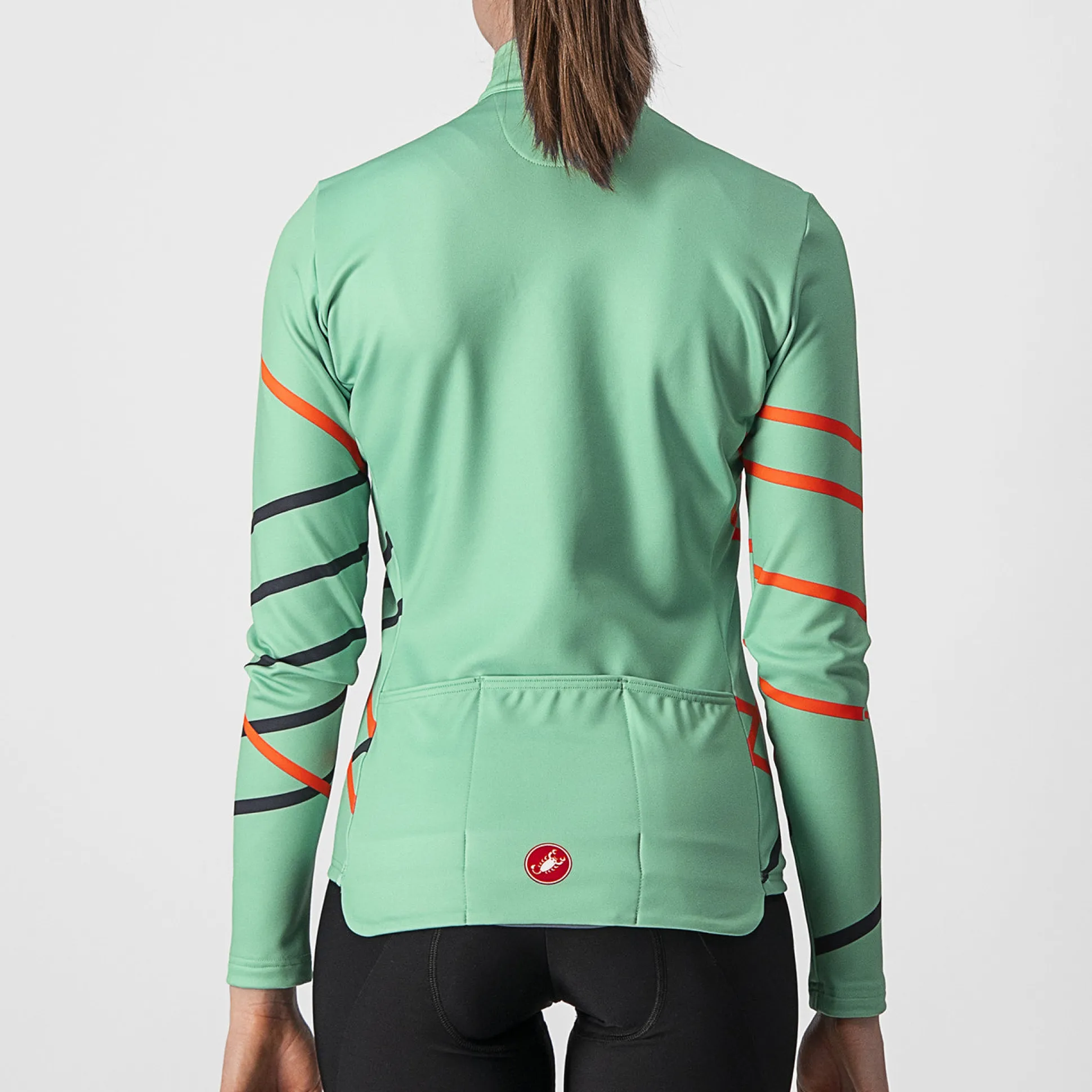 Maglia maniche lunghe donna Castelli Diagonal - Verde Acqua
