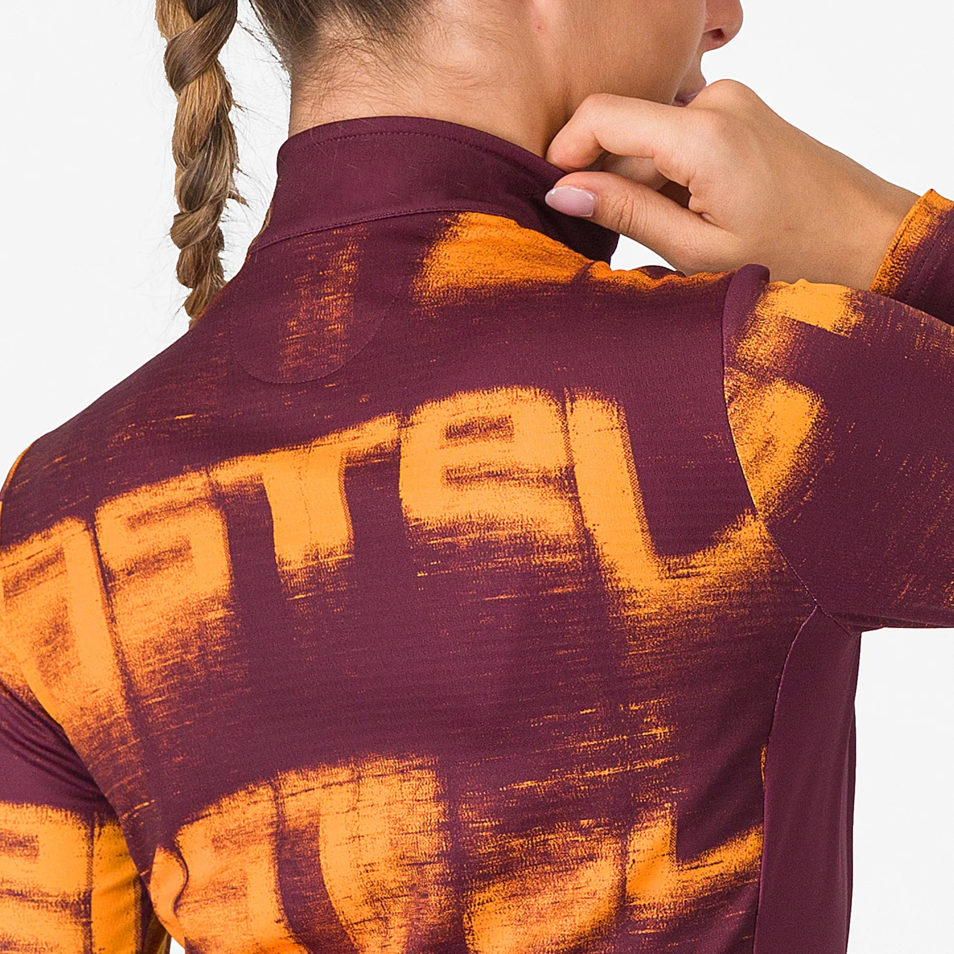 Maglia maniche lunghe donna Castelli Blur Thermal - Bordeaux