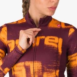 Maglia maniche lunghe donna Castelli Blur Thermal - Bordeaux