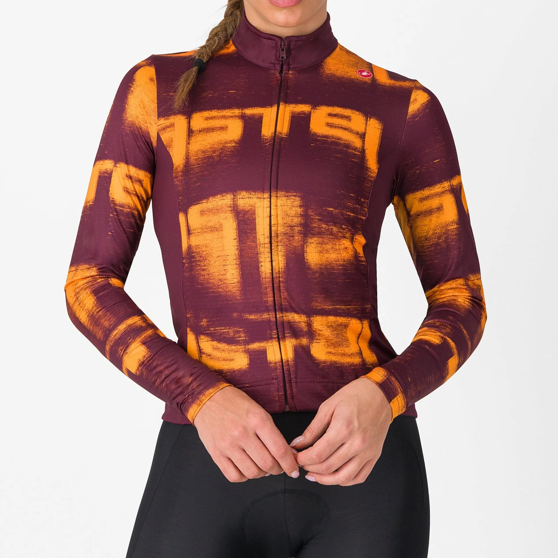 Maglia maniche lunghe donna Castelli Blur Thermal - Bordeaux