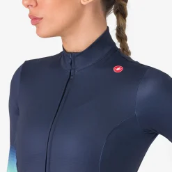 Maglia maniche lunghe donna Castelli Corso Thermal - Blu