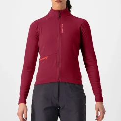 Maglia maniche lunghe donna Castelli Unlimited Trail - Bordeaux