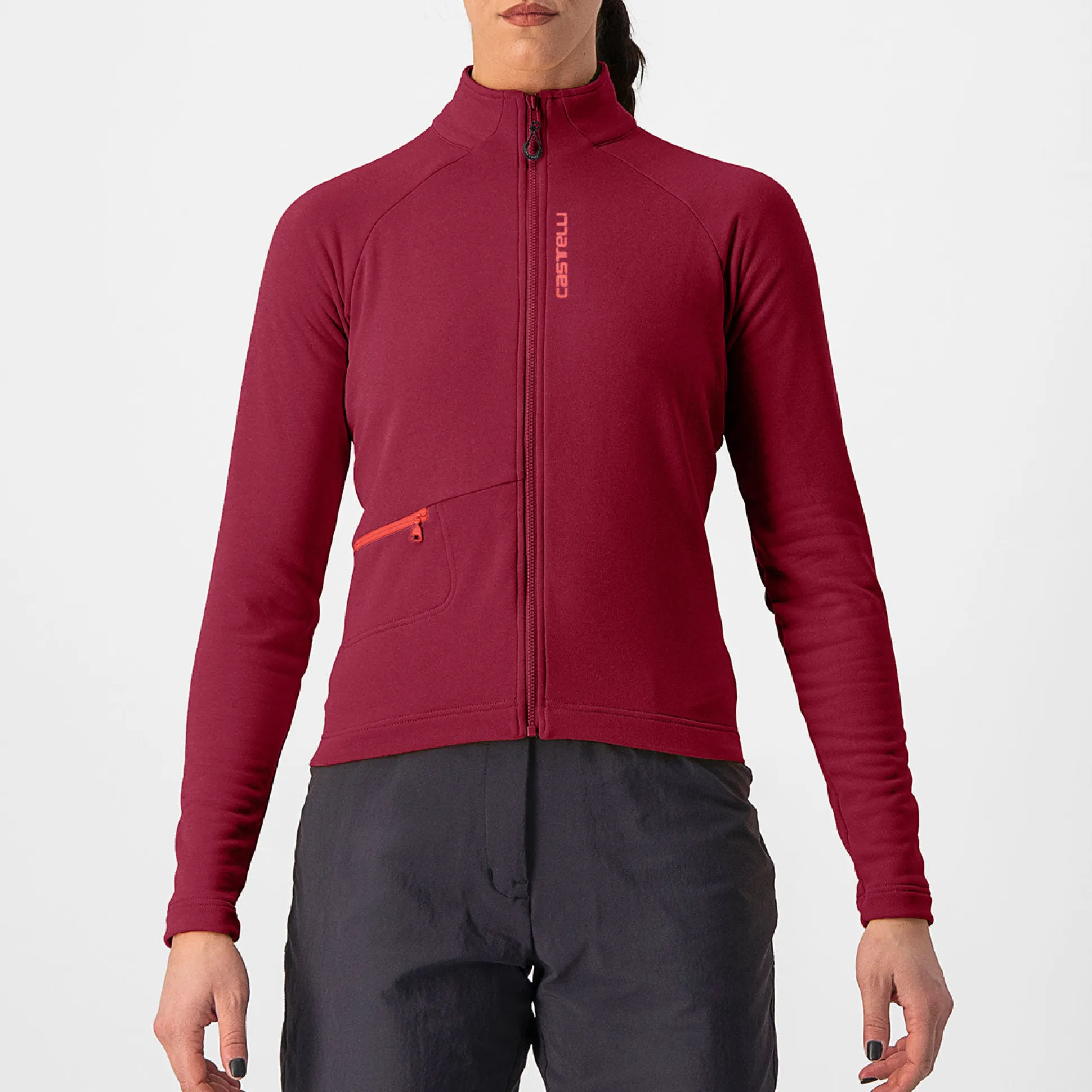 Maglia maniche lunghe donna Castelli Unlimited Trail - Bordeaux