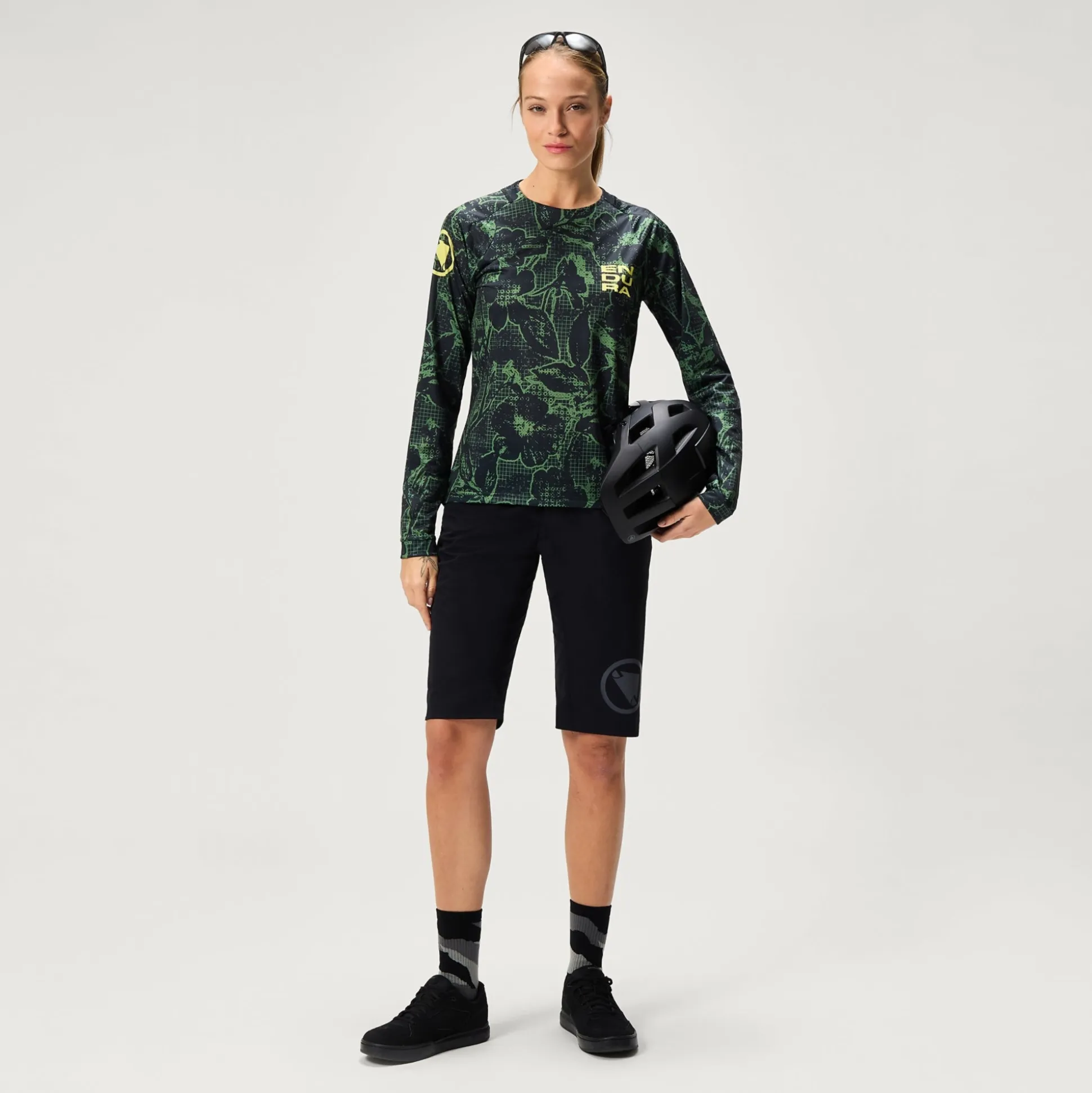 Maglia maniche lunghe donna Endura LTD PRINTED - Verde