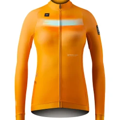 Maglia maniche lunghe donna Gobik Hyder Madras Equinoccio - Arancio