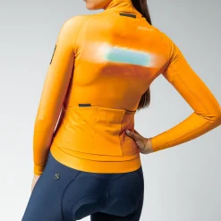 Maglia maniche lunghe donna Gobik Hyder Madras Equinoccio - Arancio
