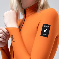 Maglia maniche lunghe donna Gobik Pacer Solid 2.0 Thai - Arancio