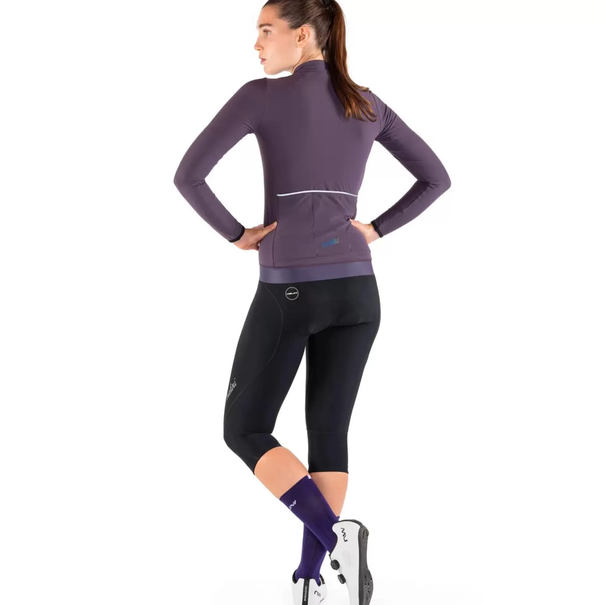 Maglia maniche lunghe donna Nalini New Wrap LS - Viola