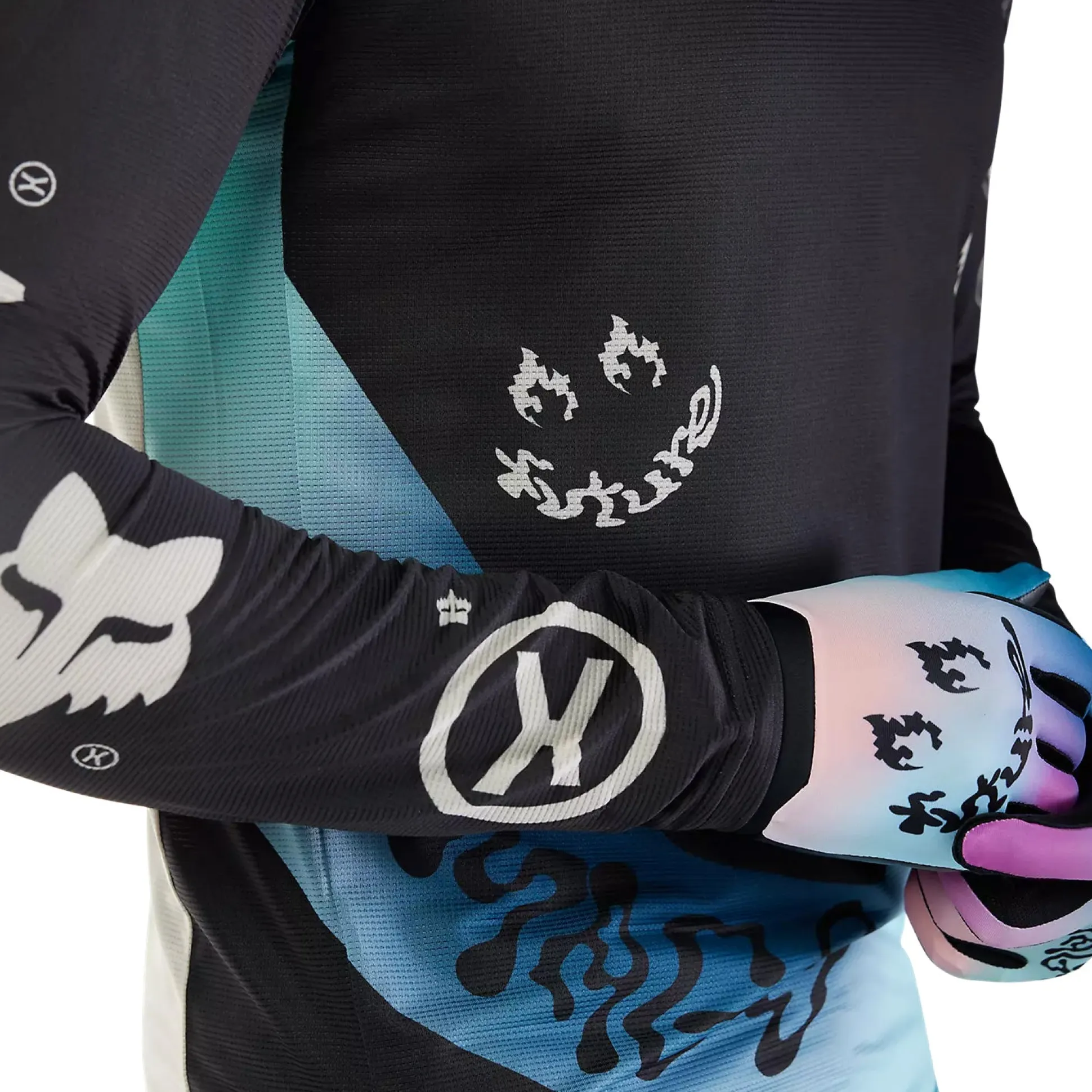 Maglia maniche lunghe Fox Flexair Hello Future - Nero