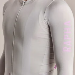 Maglia maniche lunghe Rapha Pro Team Lightweight 3 - Grigio chiaro