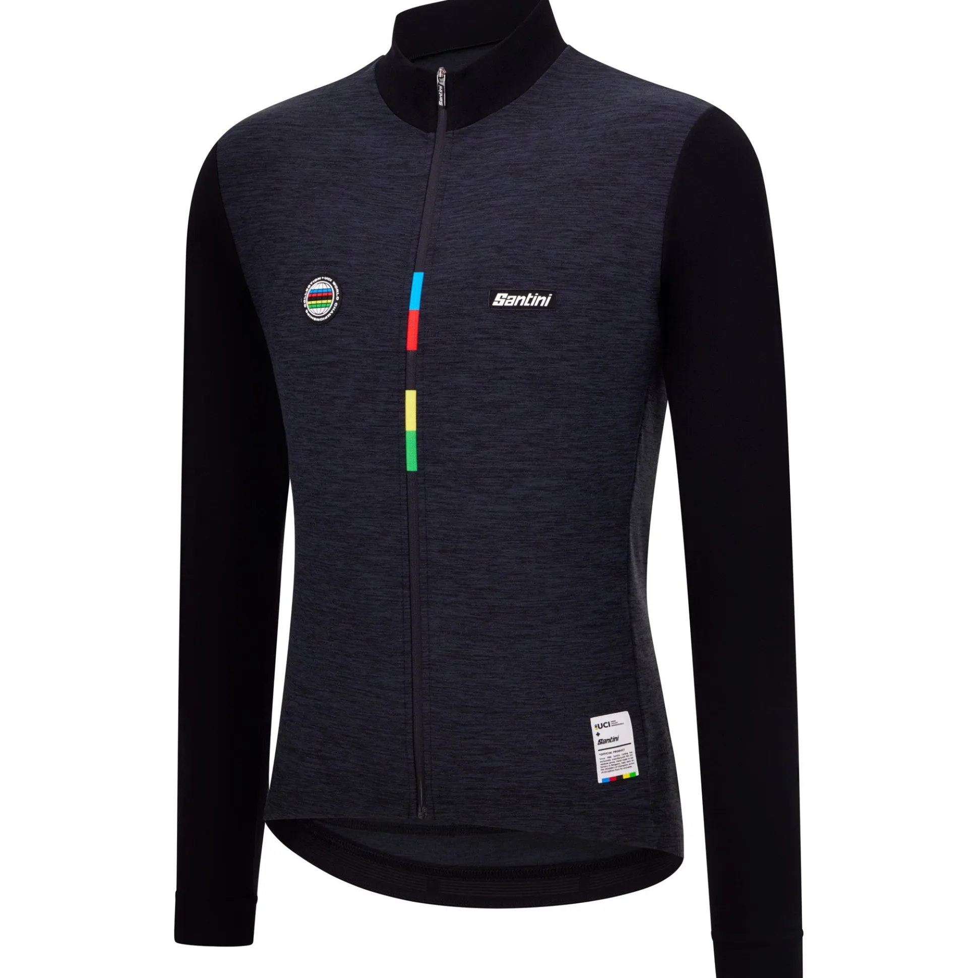 Maglia maniche lunghe Santini UCI - Nero