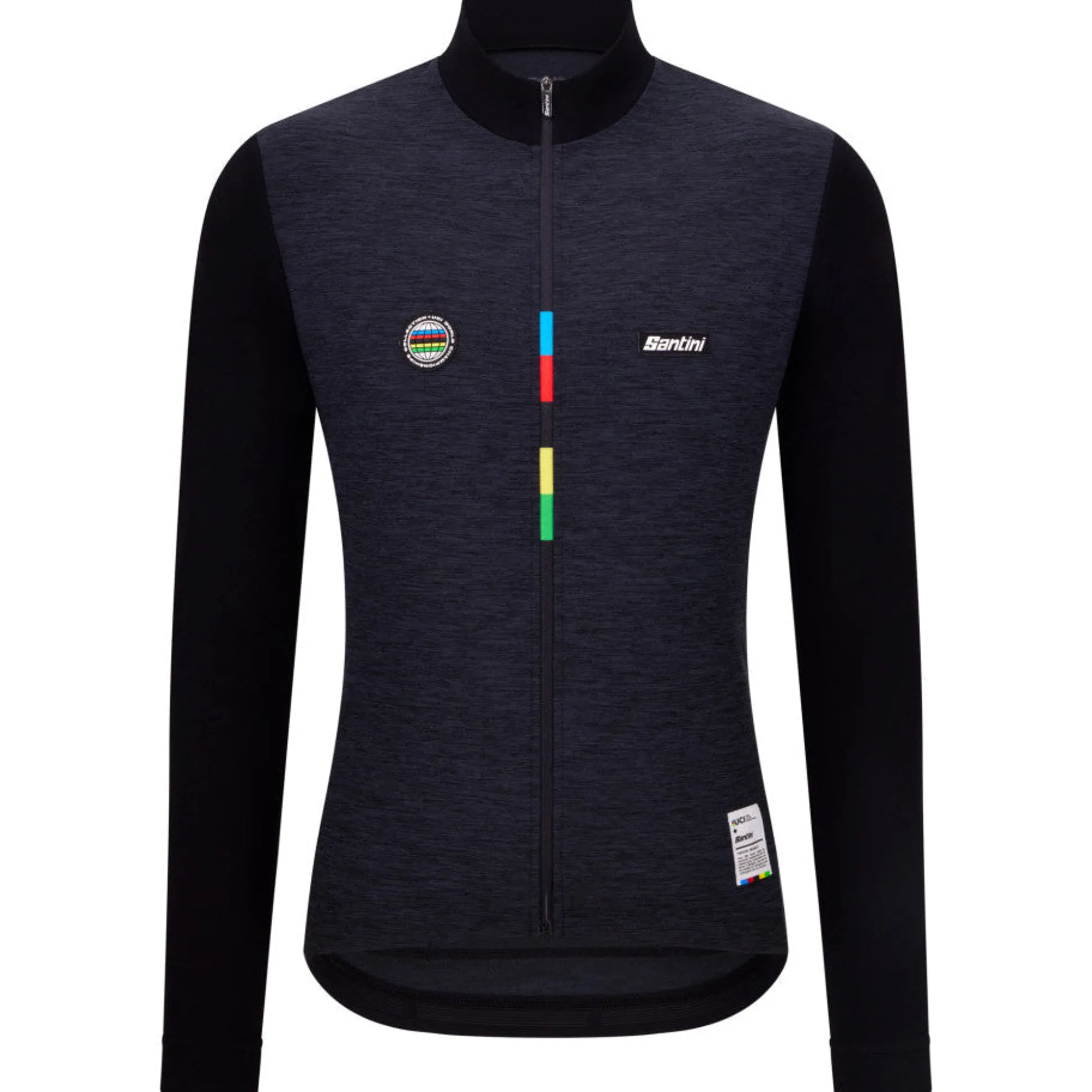 Maglia maniche lunghe Santini UCI - Nero