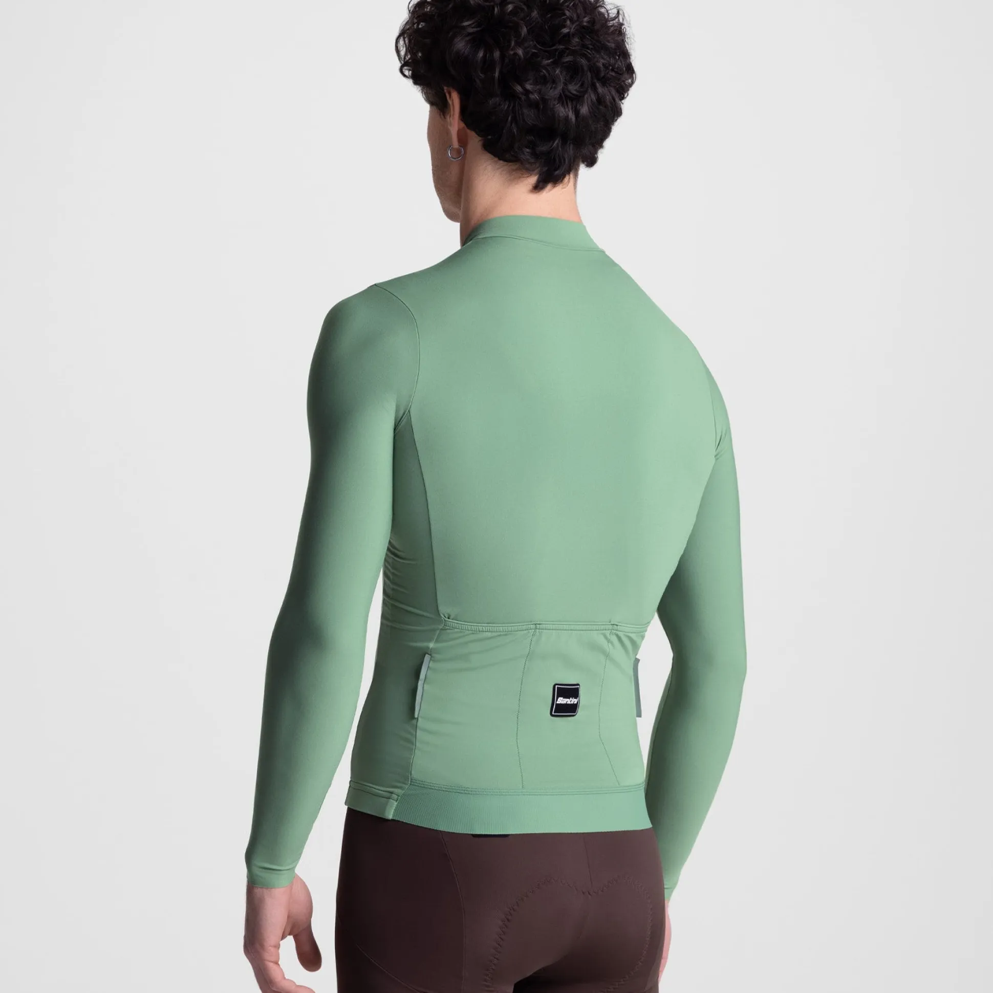 Maglia maniche lunghe Santini Ready To Ride - Verde