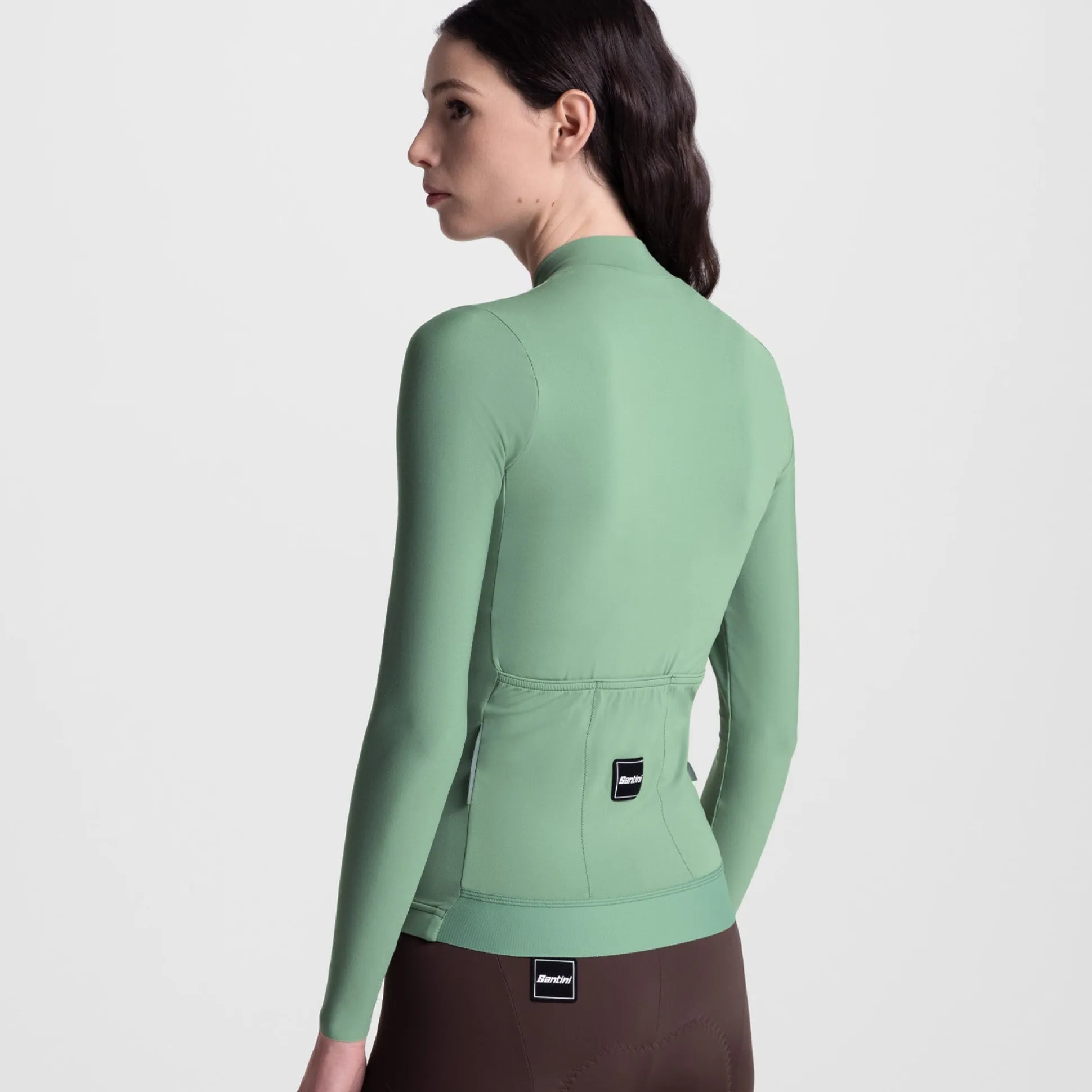 Maglia maniche lunghe Santini Ready To Ride - Verde