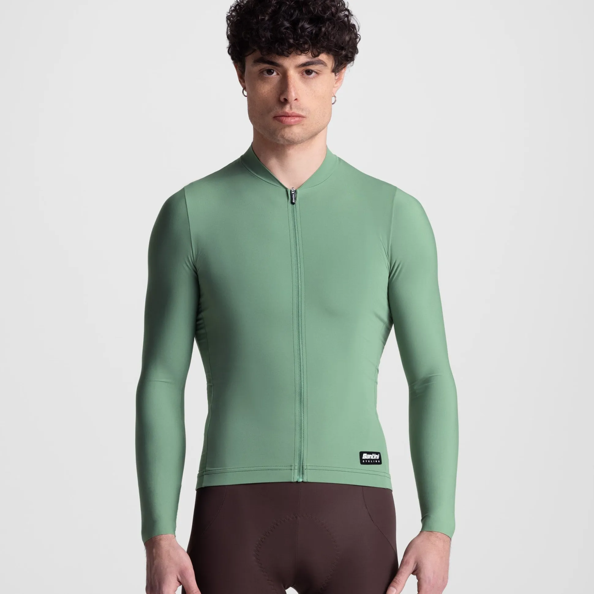 Maglia maniche lunghe Santini Ready To Ride - Verde
