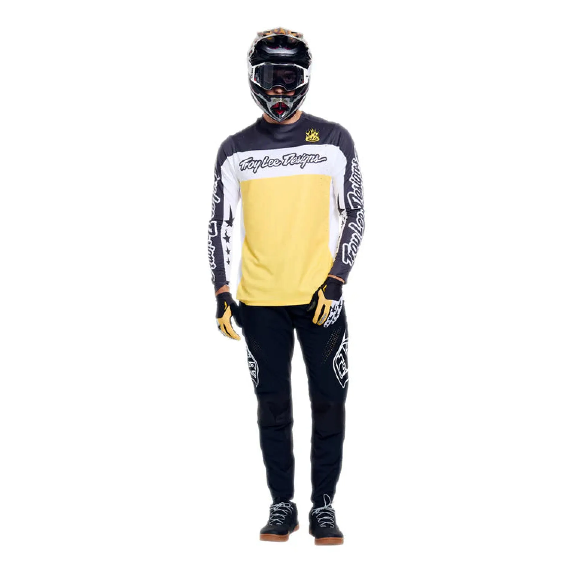 Maglia maniche lunghe Troy Lee Designs Yo Moto - Nero Giallo