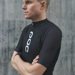 Maglia Poc Essential Road Logo - Nero bianco