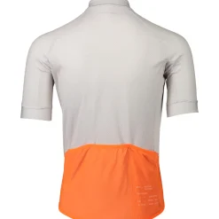 Maglia Poc Essential Road Logo - Grigio arancio