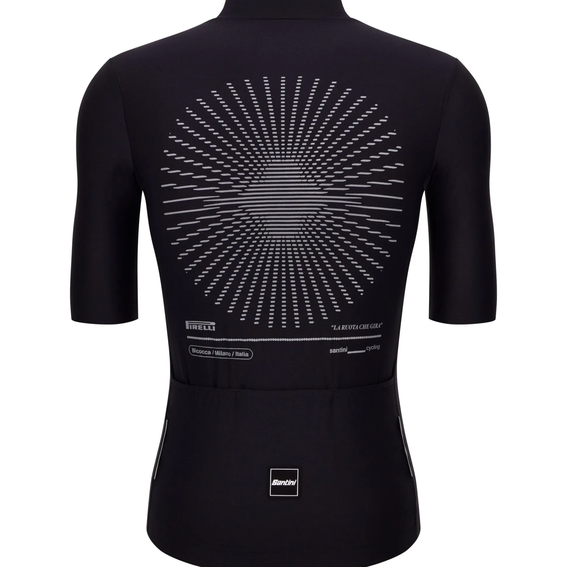 Maglia Santini x PIRELLI Ruota - Nero