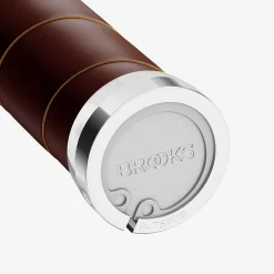 Manopole Brooks Slender Leather 130mm - Marrone