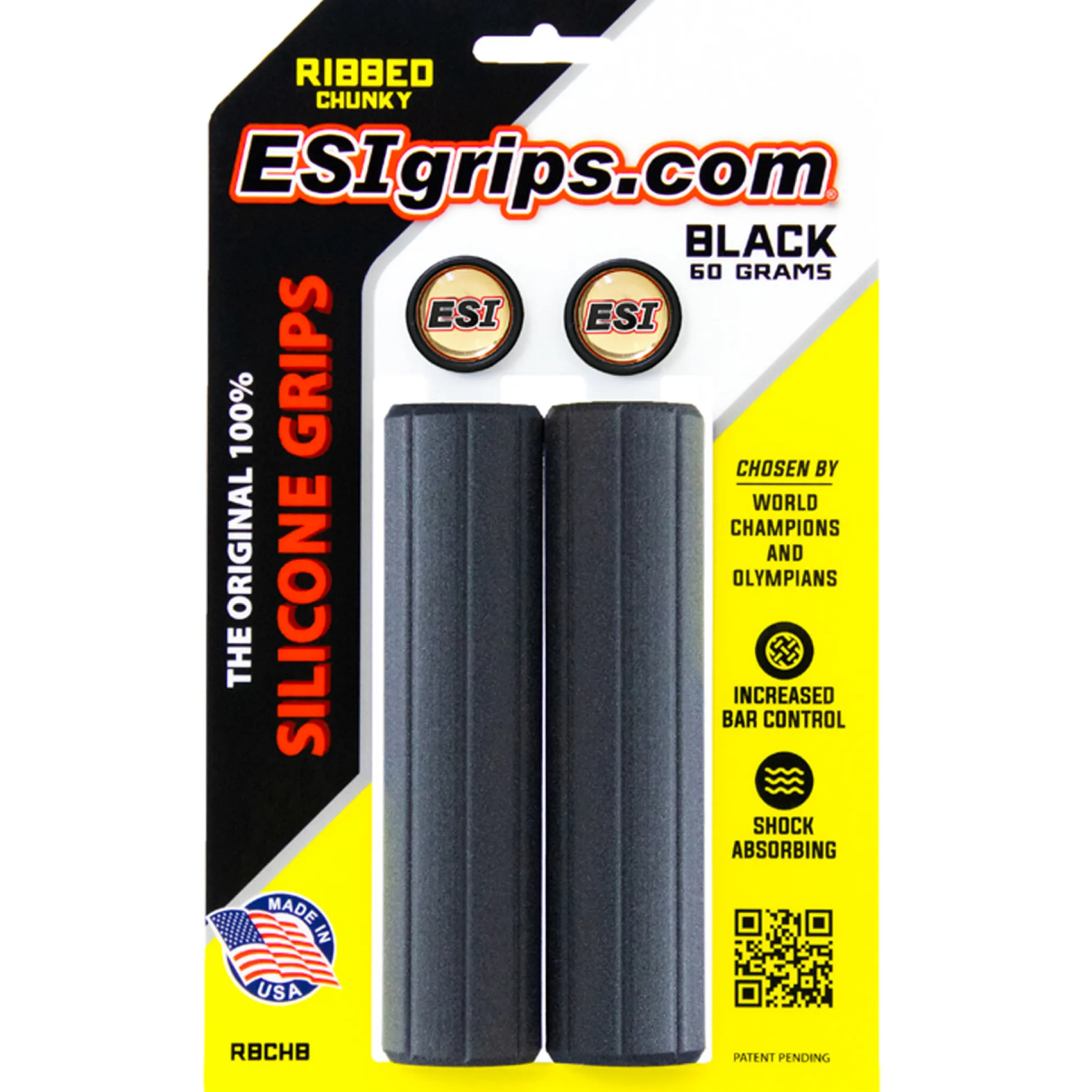 Manopole Esigrips Ribbed Chunky - Nero