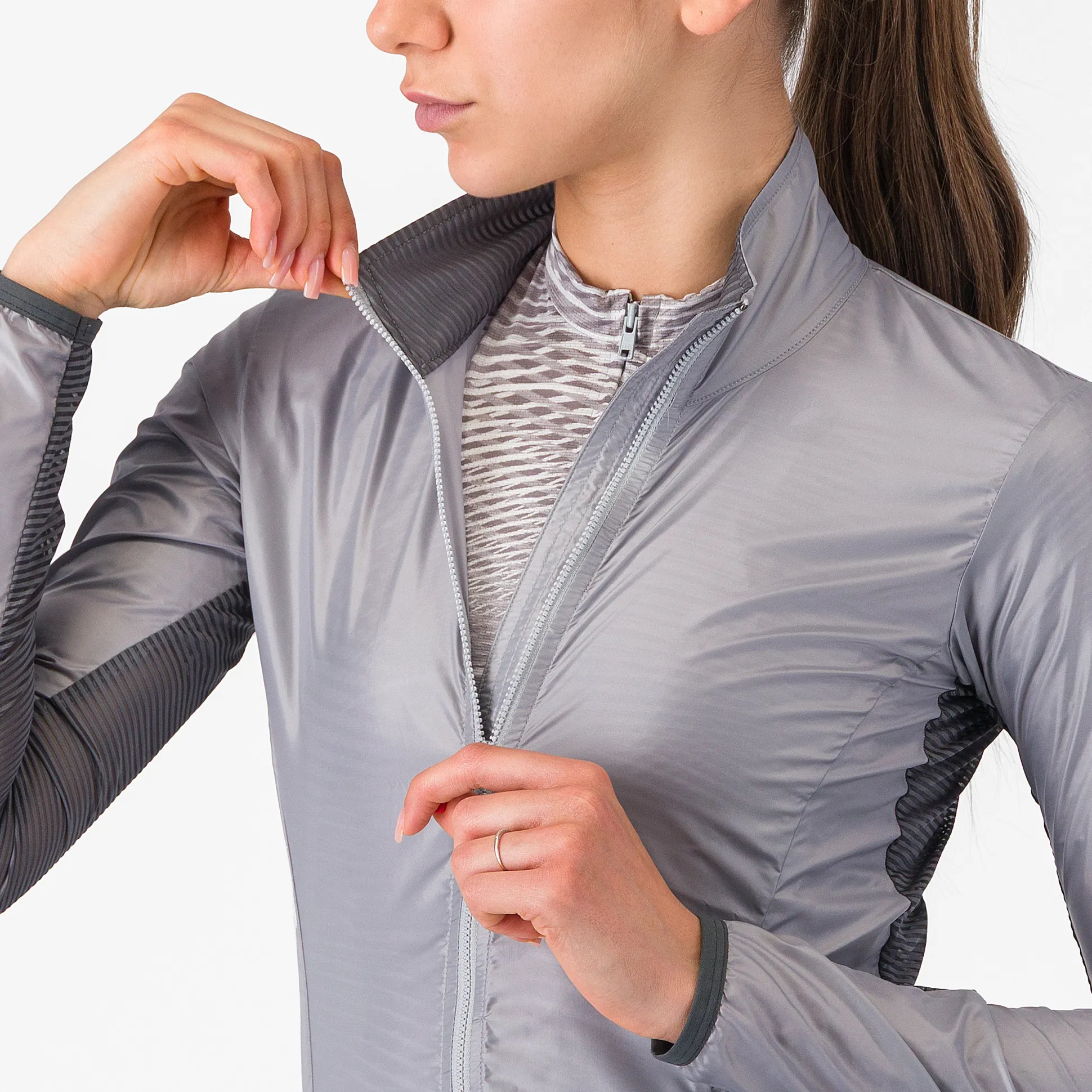 Mantellina donna Castelli Aria Shell 2 - Grigio chiaro