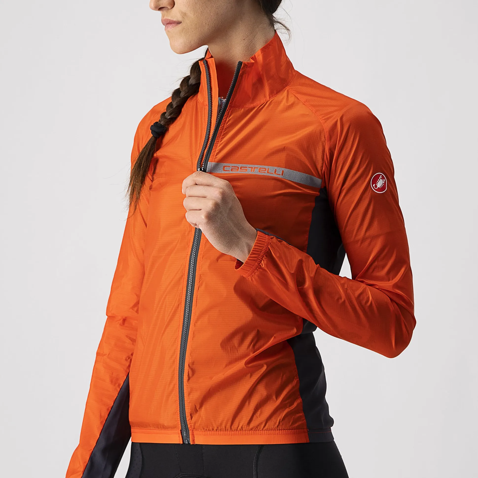 Mantellina Donna Castelli Squadra Stretch - Rosso