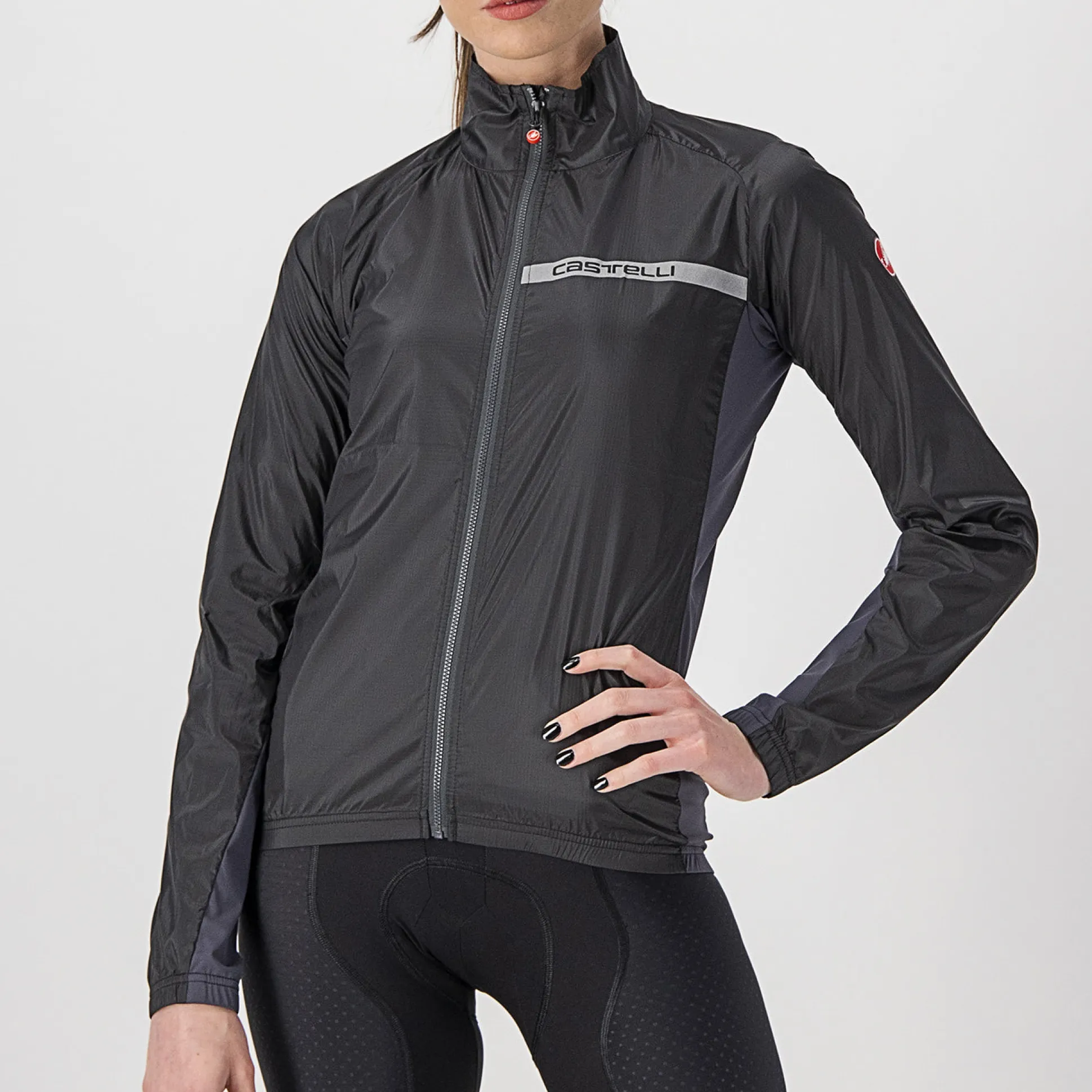 Mantellina Donna Castelli Squadra Stretch - Nero