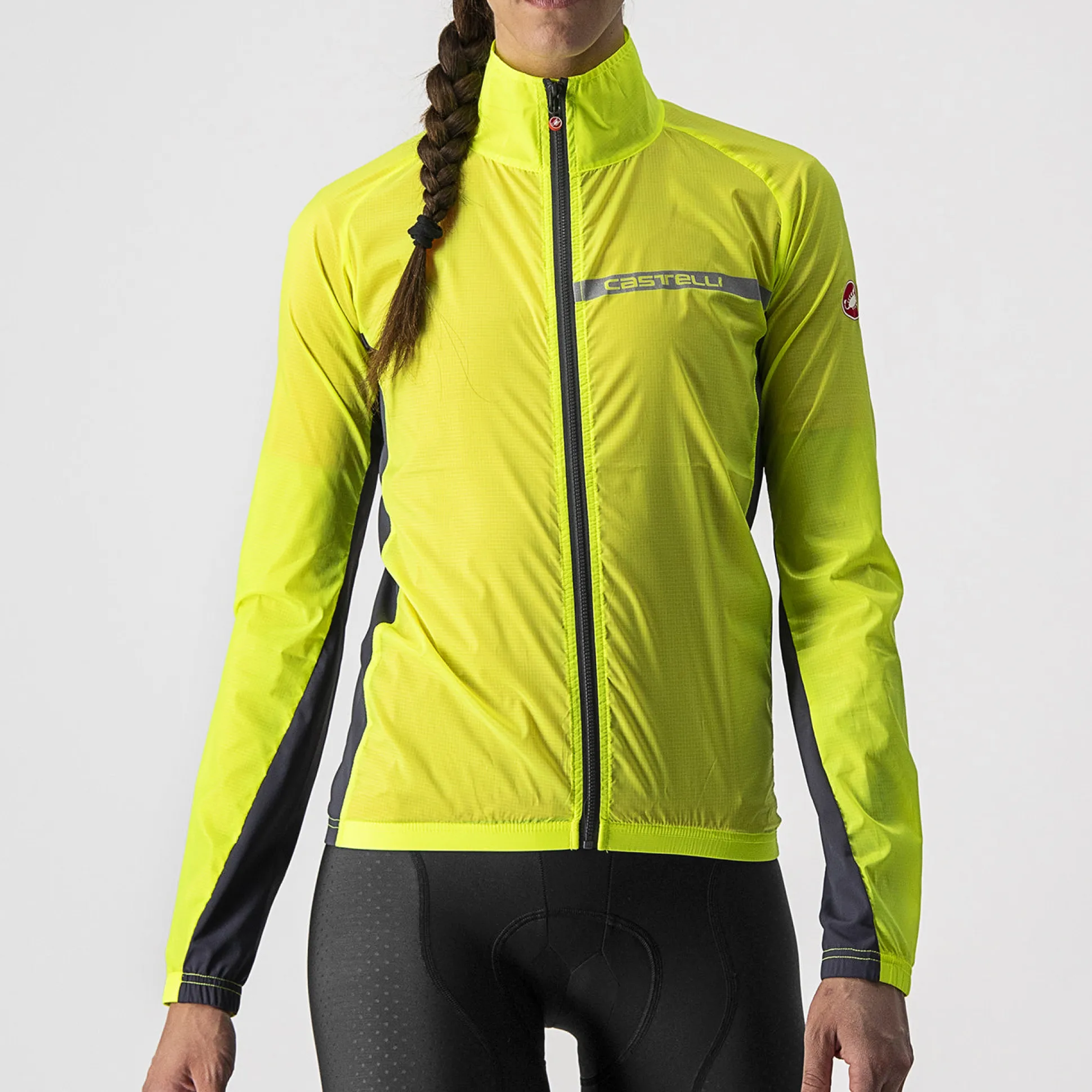 Mantellina Donna Castelli Squadra Stretch - Giallo Fluo
