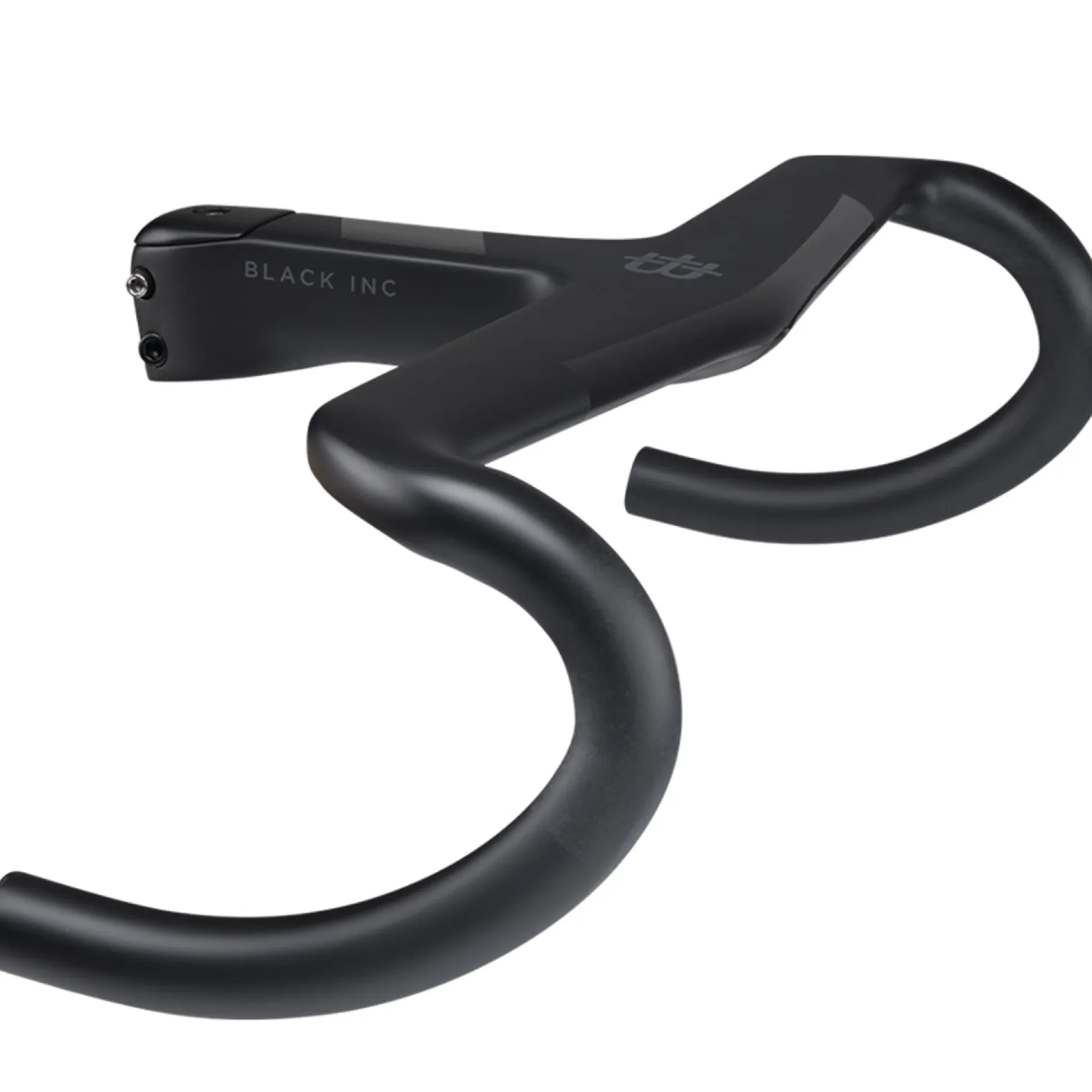 Manubrio integrato Black Inc Carbon 420mm Piega Aero - Nero