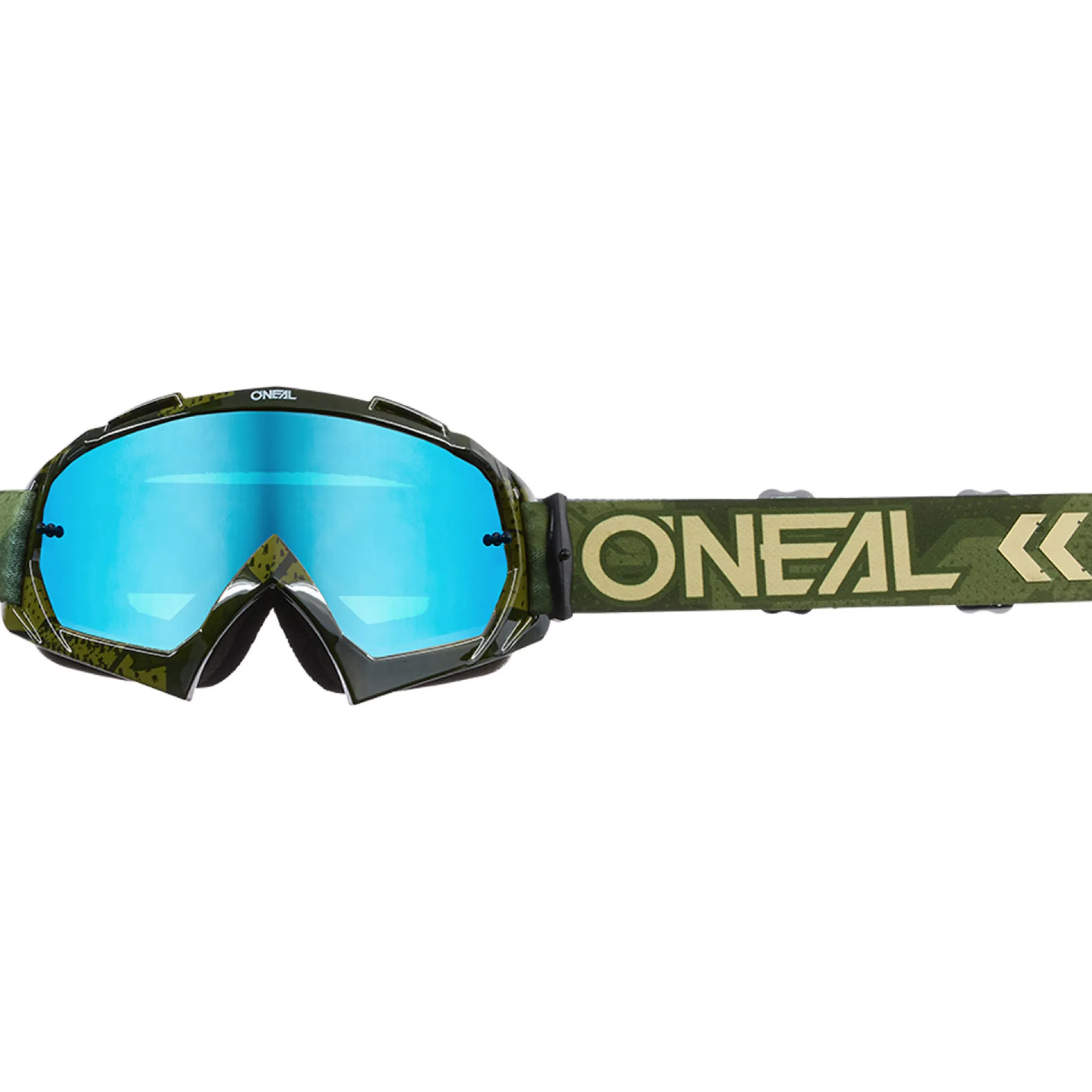 Maschera MTB O'neal B-10 Camo V.22 Verde - Radium blue
