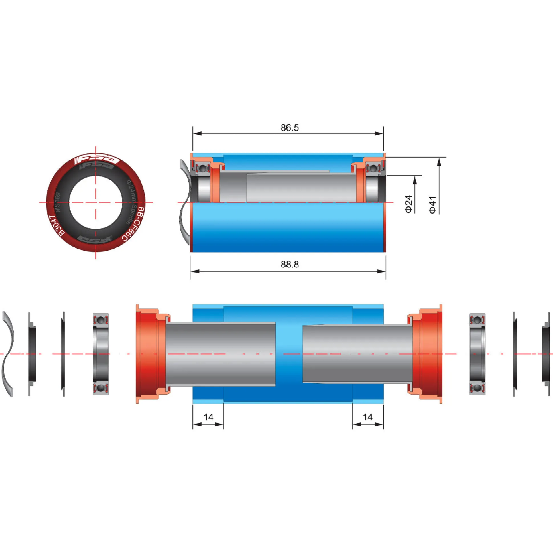 Movimento Centrale FSA press fit - BB86