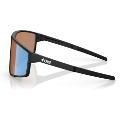 Occhiali Bliz P002 - Matt Black Coral-Orange Mirror Blue