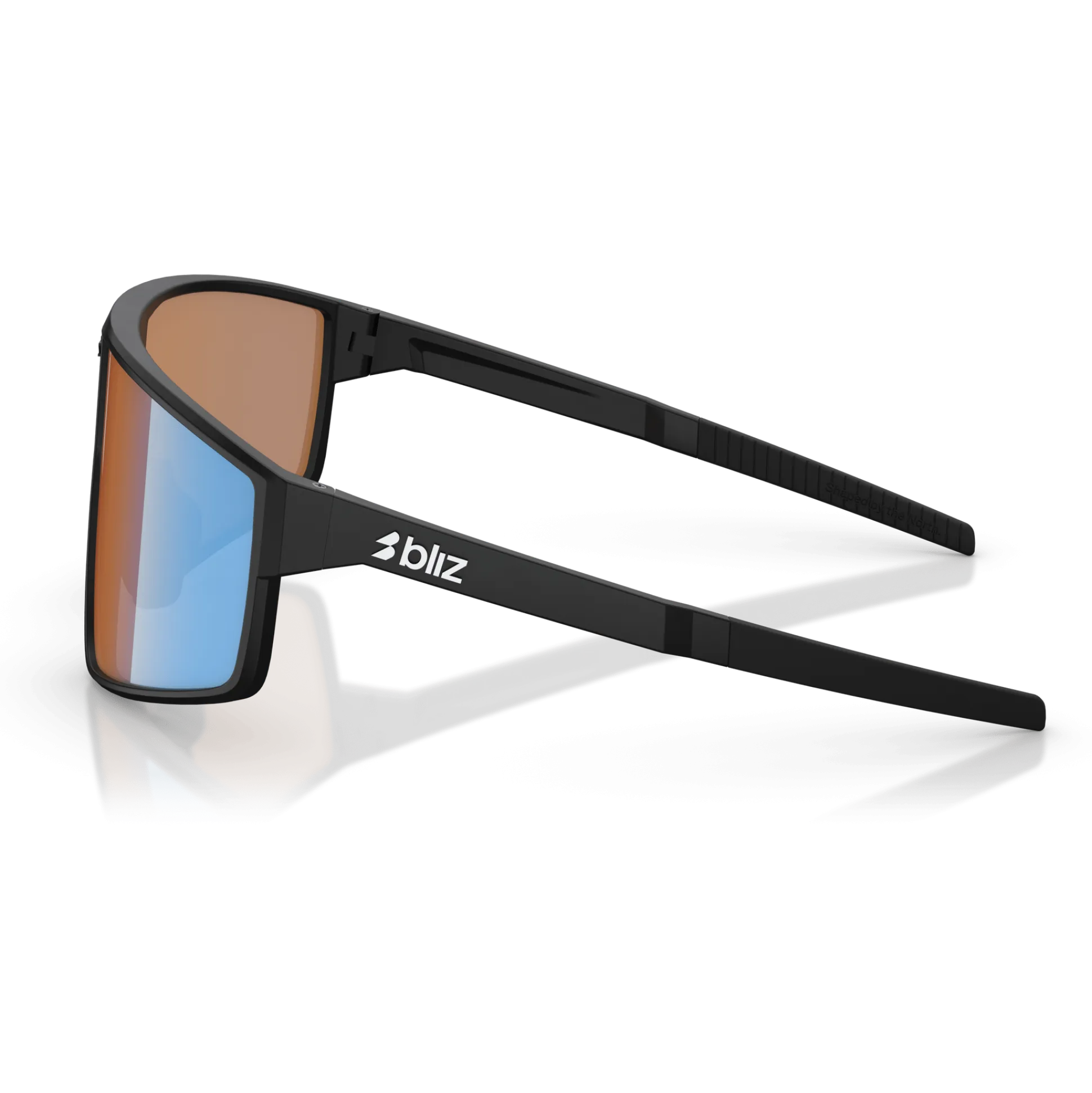 Occhiali Bliz P002 - Matt Black Coral-Orange Mirror Blue