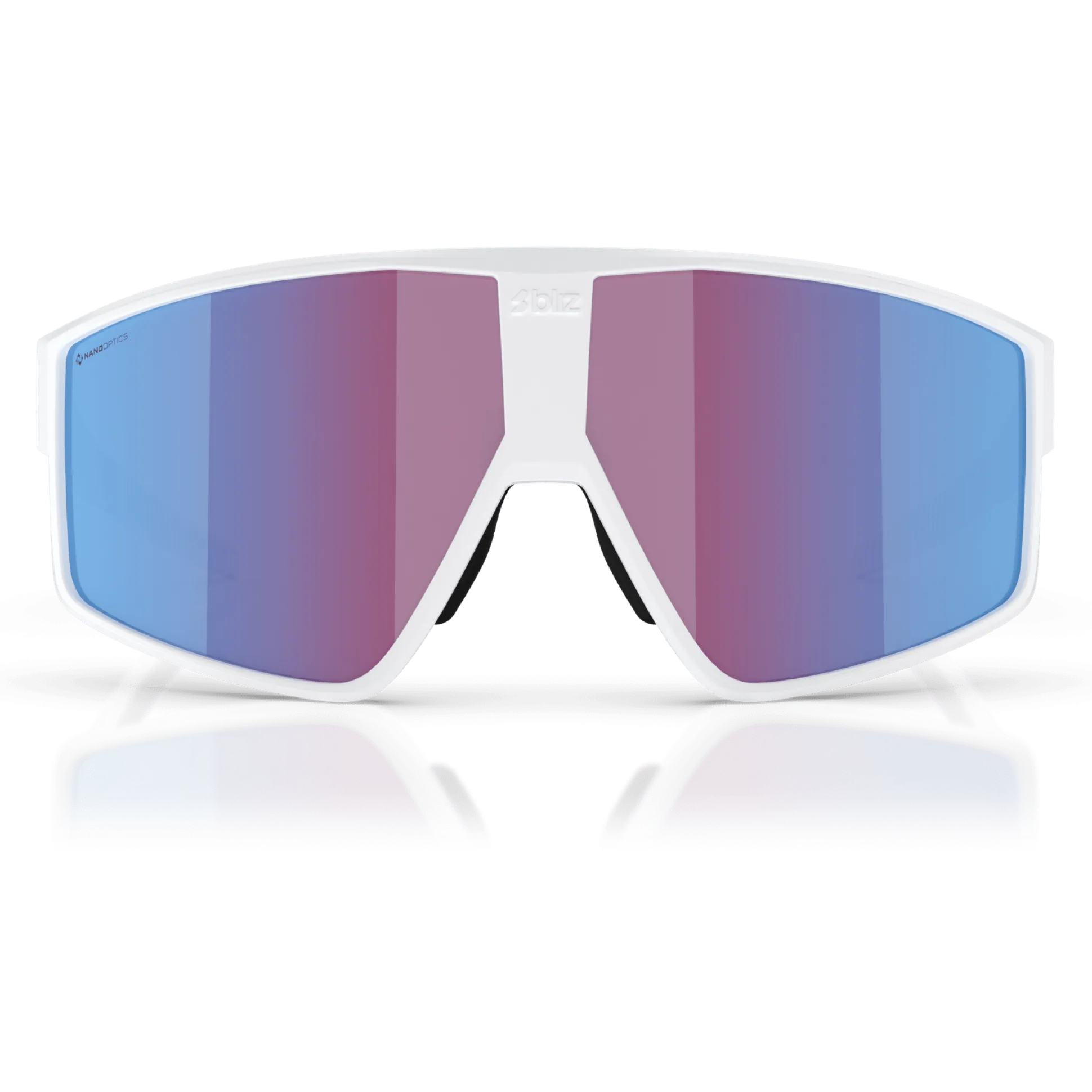 Occhiali Bliz P002 - Matt White Rose-Violet Mirror Blue