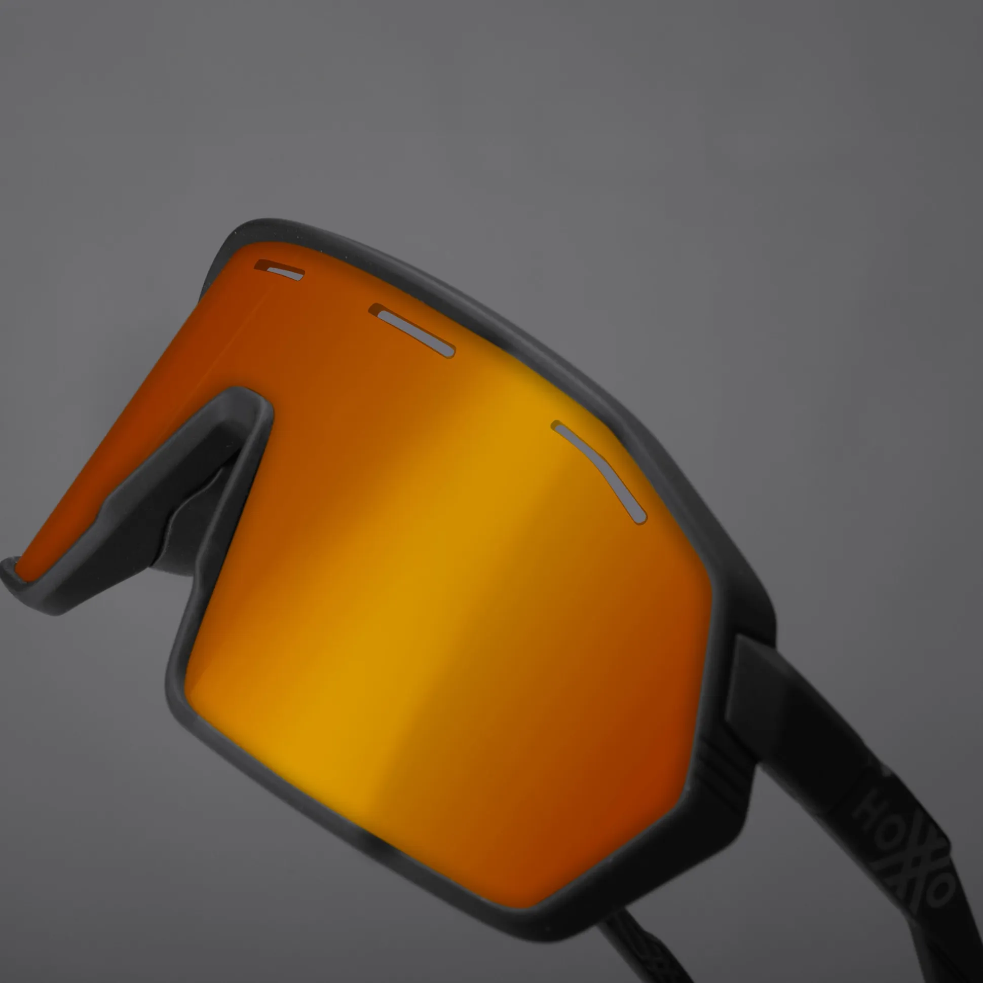 Occhiali Hoxxo Tephra Air lente arancio - Nero opaco